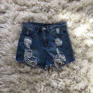 High Waisted Jean Shorts
